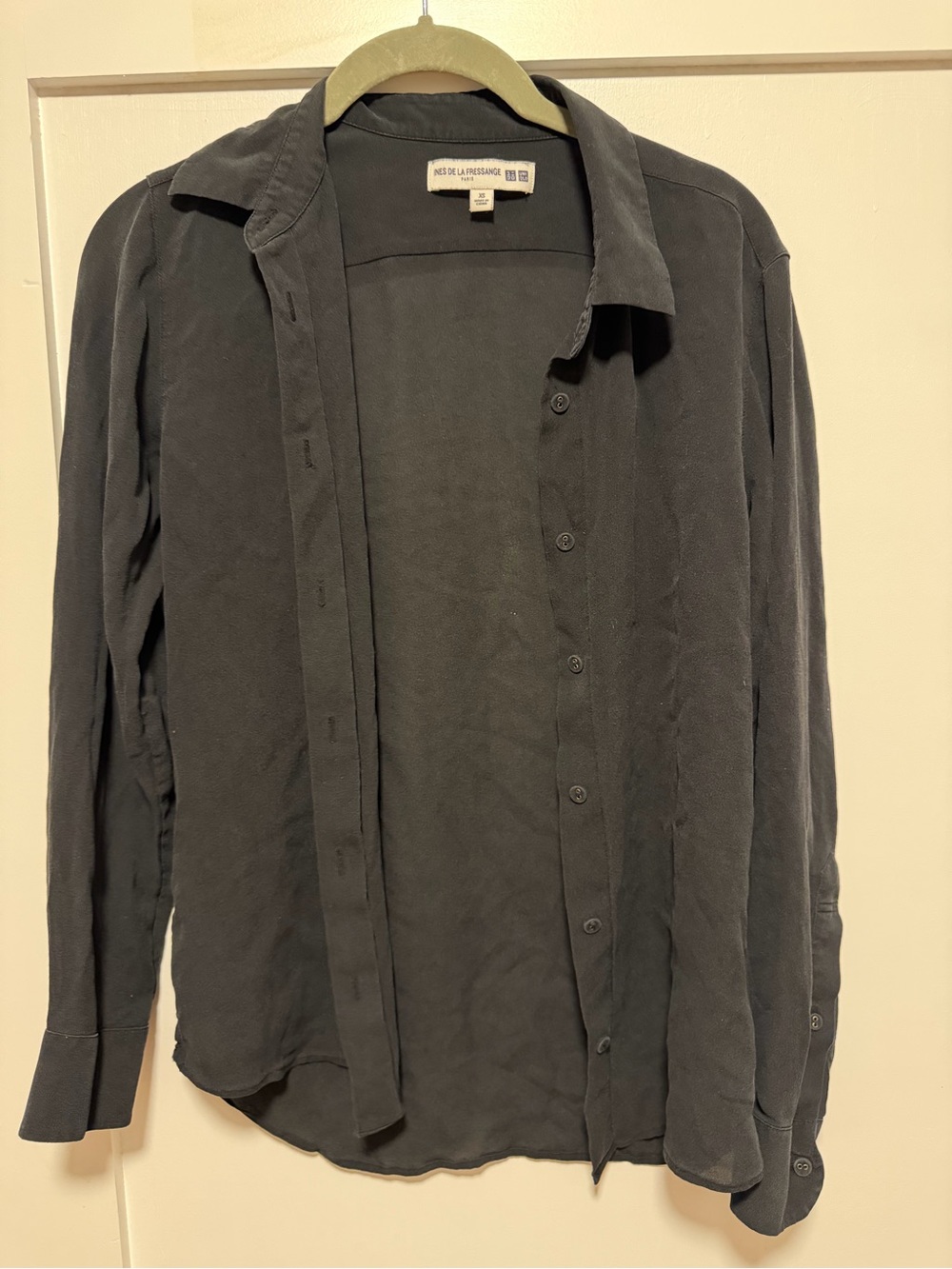 Uniqlo Black Button-Down Long-Sleeve Shirt